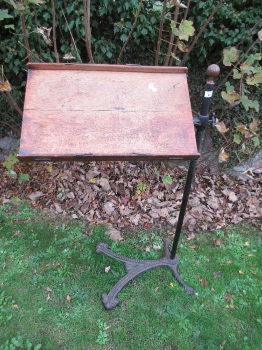 A Victorian style adjustable reading stand