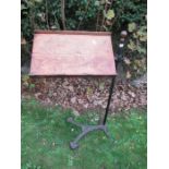 A Victorian style adjustable reading stand