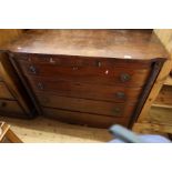 A 19th century mahogany chest of drawers, width 48ins, height 39ins