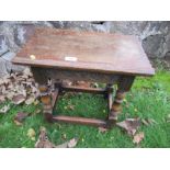 An Antique style joint stool, 11ins x 18ins, height 18ins