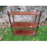 A 19th century mahogany set of shelves, width 25ins, height 26ins