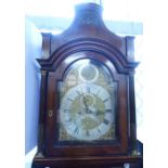 A 19th century mahogany longcase clock, with arched brass dial by John Anderton of London, with