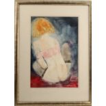 Rosa Sepple, mixed media, Belinda, nude from the back, 21ins x 13.5ins
