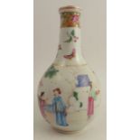 A 19th century Chinese bottle vase, decorated with figures in an all around landscape, height 10.
