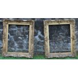 Two 19th century gilt picture frames, with applied decoration, aperture size 36ins x 28.5ins