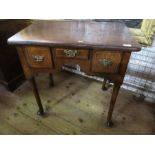 18th century walnut low boy 1/4 veneer with cross banded top