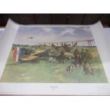 Terence Cuneo, First Air Post (Folkestone-Koln 1919), signed print