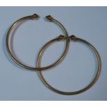 A pair of 15ct yellow gold bangles, 45.0g