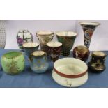 A collection of Carlton Ware, to include vases and a bowl (11)