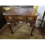 18th century walnut lowboy with rebated top