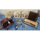 A collection of items, to include a cased pair of binoculars, opera glasses, Ronson lighters,