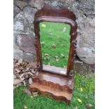 Early 18th century design walnut toilet mirror