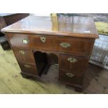 18th century walnut kneehole desk