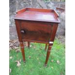 A 19th mahogany pot cupboard, width 17ins, height 32ins