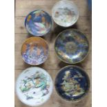 Four Carlton Ware bowls, together with a Crown Devon lustre bowl, diameter 10ins and a Crown Devon