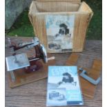 A boxed Essex child's sewing machine and booklet