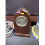 A mahogany Edwardian mantel clock