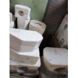 A large collection of plaster moulds, to include a rabbit stump planter