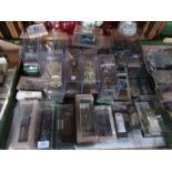 A collection of boxed army vehicles