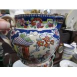 A collection of 19th century pottery including a Chamberlains covered tureen af, ironstone china and