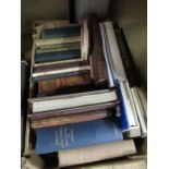 A box of hardback books