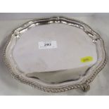 A sliver salver, weight 16oz