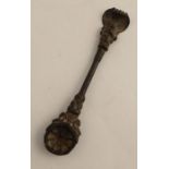 A 19th century Himalyan Buddhist ritual spoon, with Ganesh finial, length 5.5ins
