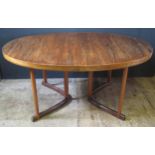 A Danish Control Rosewood Veneered Extending Dining Table, 162-217-272(l)x108(w)cm