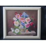 I.J.G. Price, floral still life, oil on canvas, 60x50cm, framed