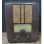 An Ekco Bakelite All-Electric Radio Type AW.70. Receiver and Steepletone Stereo One Record Player