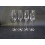 Waterford Crystal Weft Flute Set Of Four Glasses Boxed, John Rocha Design.