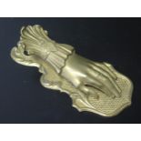 A Victorian Gilt Letter Holder modelled as a lay's hand by J & E Ratcliff, 14cm long