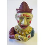 A Cast Iron Clown Moneybank