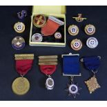 A Collection of Girls' Life Brigade Enamel Badges, 'Good Service' medallions, etc.