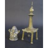 An Antique Indian Bronze Alloy Figure of Ganesha and one other, 21cm