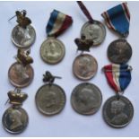 Ten Royal Coronation and Jubilee Medallions