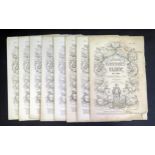 Master Humphrey's Clock, BOZ (Charles Dickens), vols. 1-8, priced at 3d, Chapman and Hall 1840.