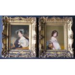 Henry Wyatt (Scottish, 1794-1840), A Pair of Beamish Family Half Length Portraits including a