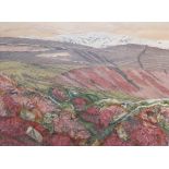 Gwendolen R. Jackson (b.1919), 'Shapley Tor, Dartmoor I', Watercolour, Collage and Pen, Devon