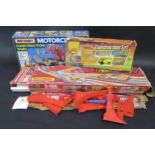 A Matchbox Motorcity G20 Construction Yard, Construction Set and S-400 Streak Racing Track set