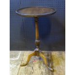 Wood Circular Top Side Table. H. 53cm, D. 30.5cm.