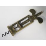 A Late Victorian Farrow & Jackson Type Brass Corkscrew
