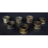 A Selection of Silver Napkin Rings, 107g