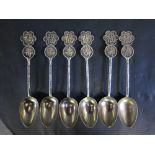 Set Of Six Chinese Tea Spoons. 73grams