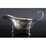 A George V Silver Sauceboat, 15.5cm long, Birmingham 1914, Horace Woodward & Co. Ltd., 93g