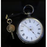 A Victorian Lady's Hallmarked Silver Cased Fob Watch, not tested