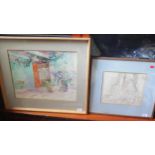 Three Watercolours by Irish Artist, Alicia Boyle (1908 - 1997), Signed and labels verso, largest