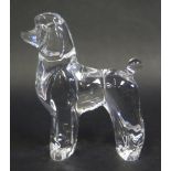 A Baccarat Crystal Glass Poodle, 13.5cm