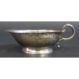 An Early and Small George III Silver Sauce Boat, 9.5cm long, London, probably 1766, no maker, 36g