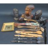 Collection of African Sculpture and Utensils.